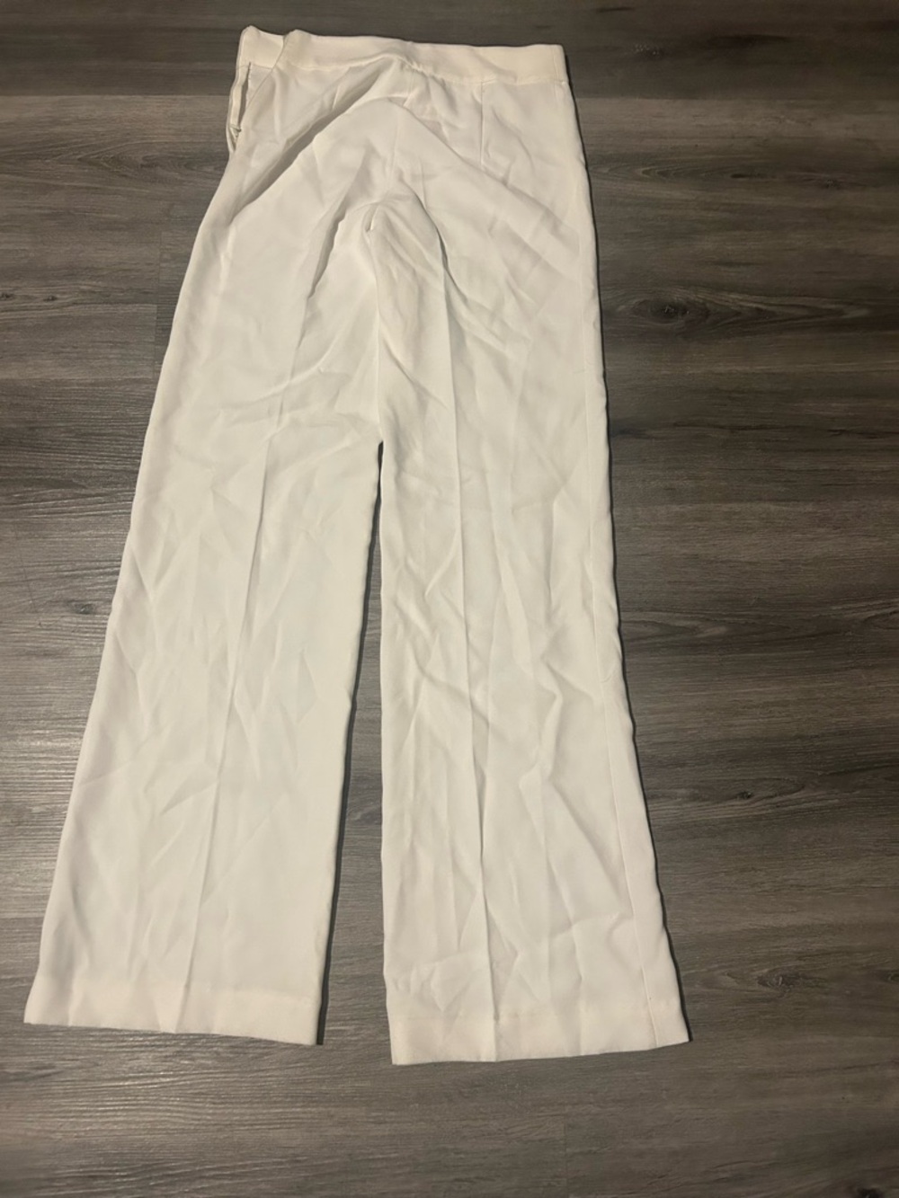 Zara White Wide-Leg Trousers